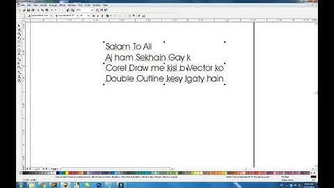 How to make English text beautiful with double outline in Coreldraw practical
