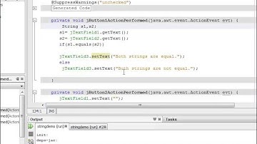 Compare two strings using Java NetBean IDE