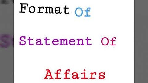 12th Std Accountancy Unit-1 Accounts from incomplete records Format of Statementof Affairs PakkaMazz