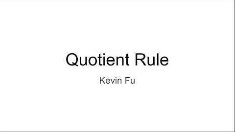 Quotient Rule - Level 3 differentiation