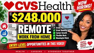 CVS Health Is Hiring Now REMOTE! Up to $248k💻 Customer Service, Tech, & More | Work From Home Jobs