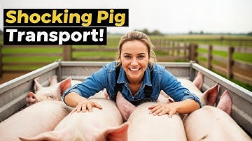 Selling Herd Of 600KG Pigs Each After 4 Month Of Raising - Use Truck Transport Pig Go To Sell