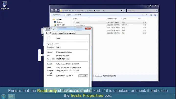 Edit Hosts File in Windows 7