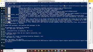 Foodie - Firestore Database Collection Import Export