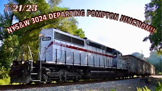 NYS&W 3024 Departing￼ Pompton Junction￼!! 7/21/23￼