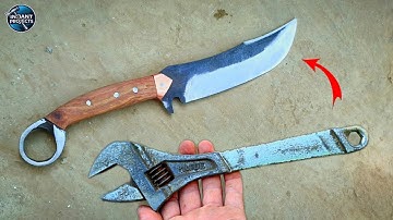 Making a Fantasy Knife From an Old Rusty Wrench