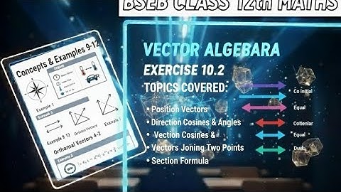 Core Concepts of Vector Algebra 🔥 Bihar Board Class 12th Maths CRASH COURSE NCERT EXERCISE 1O.2