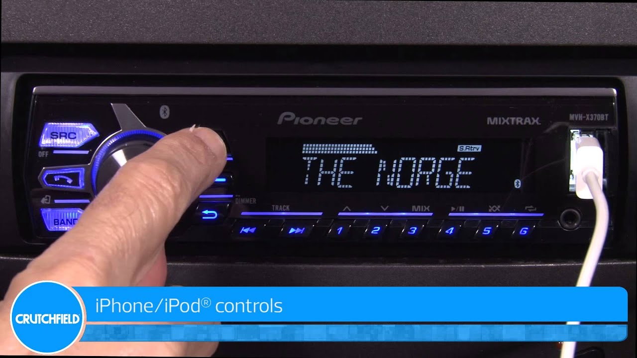 Pioneer MVH-X370BT Display and Controls Demo | Crutchfield Video - YouTube