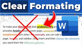 How to Clear Formatting in Word Document - Remove All Formatting​