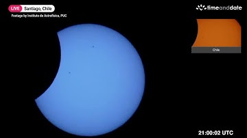 Partial Solar Eclipse - Moon takes first "bite" out of Sun in amazing time-lapse