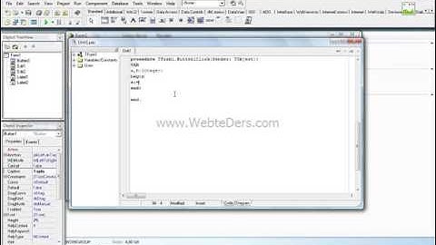Delphi Değişken Tanımlamak ve Toplama İşlemi - Delphi Dersleri