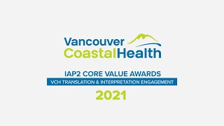 VCH IAP2 CORE VALUES AWARDS