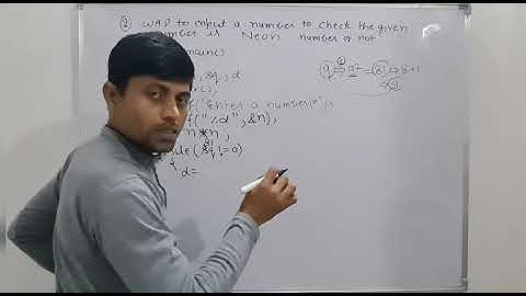 neon number in c | c program to check whether the given number is neon number or not