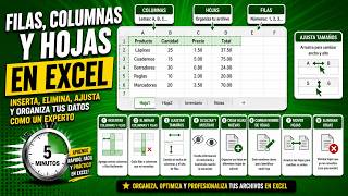 📑 Curso Excel 4/9 – Filas, Columnas y Hojas | INSERTAR, ELIMINAR Y ORGANIZAR DATOS