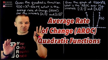 How to Calculate Average Rate of Change (AROC) over an Interval with Quadratic Functions