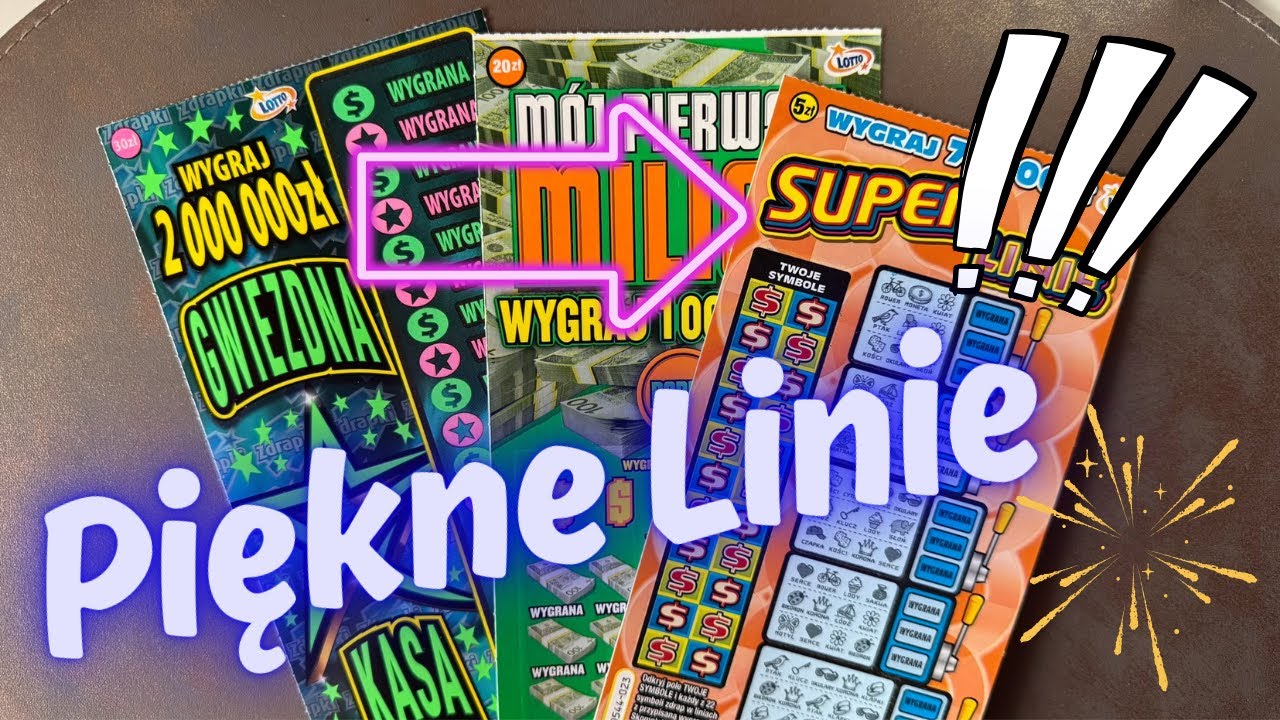 Zdrapki Lotto👉GWIEZDNA KASA🌟MÓJ PIERWSZY MILION🤑PIĘKNA SUPER LINIA💥🥳