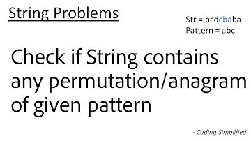 String - 12: Check if String contains any permutation/anagram of given pattern | Java Implementation