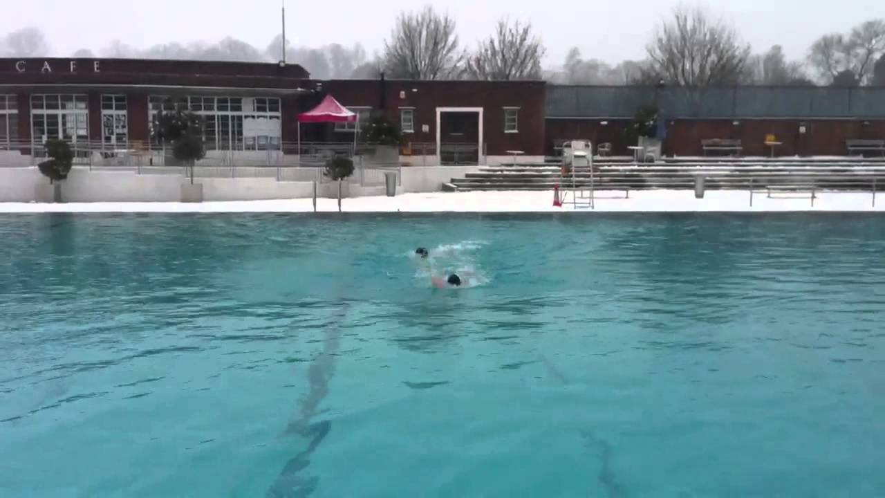 Parliament Hill Lido Snow Swim Youtube