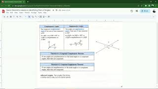 Saxon Geometry Lesson 6 Video 1: Pairs of Angles