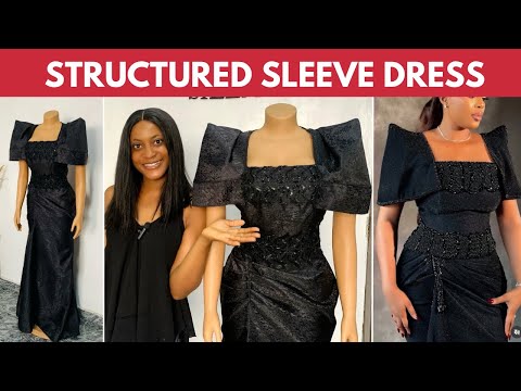 Bustier Mermaid Dress with Draping & Structured Sleeves | Cut & Sew | SILEM  - YouTube