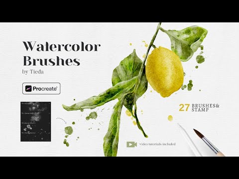 Procreate Watercolor Brushes Set, a Brush Add-On by Balada Digital Art (Thumbnail 3 of 12)