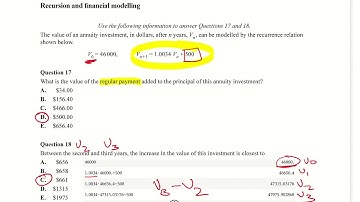 2018 Exam 1 - Recursion and finanical modelling - Q 17-19