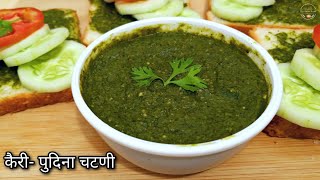 कैरी पुदिना चटणी | Raw Mango Mint Chutney | Kairi pudina chatuney |  @PriyasRecipesMarathi