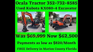 Dig Into Savings: Kubota KX080-4 Excavator Mega Sale | Ocala Tractor