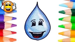 Coloring Pages For Kids Water Drop Emoji Coloring Book Videos Bibabibo