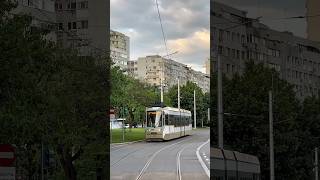 Tramvaiele Bucur LF-CA #407, #408 și #410 tranzitând linia 5