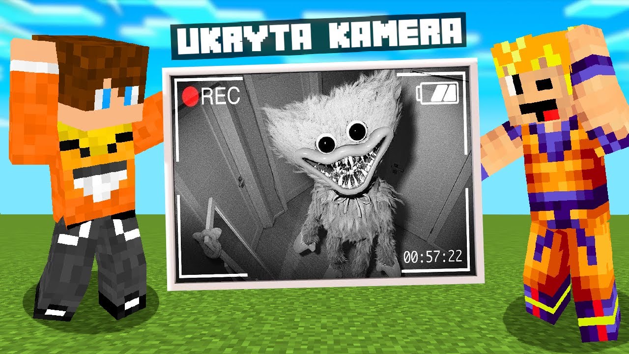 PODGLĄDAMY HUGGY WUGGY NA UKRYTYCH KAMERACH w Minecraft!