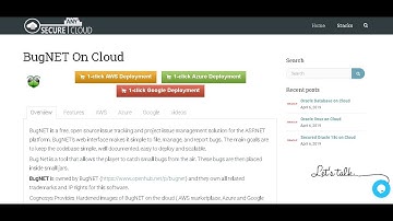 Secured BugNET Windows Server 2012 R2 Deploy on Azure , AWS and Google Cloud Platform.
