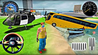 In Open World Game Flying Helicopter & Rescue Public Transport Bus in Game | Go to Town 6 Android screenshot 2