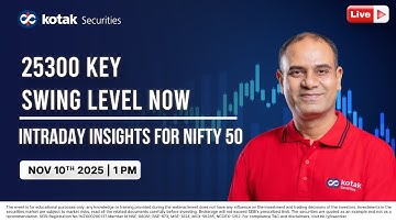 🔴 [Live] Intraday Insights for Nifty 50 | 25300 Key Swing Level Now I Nov 10