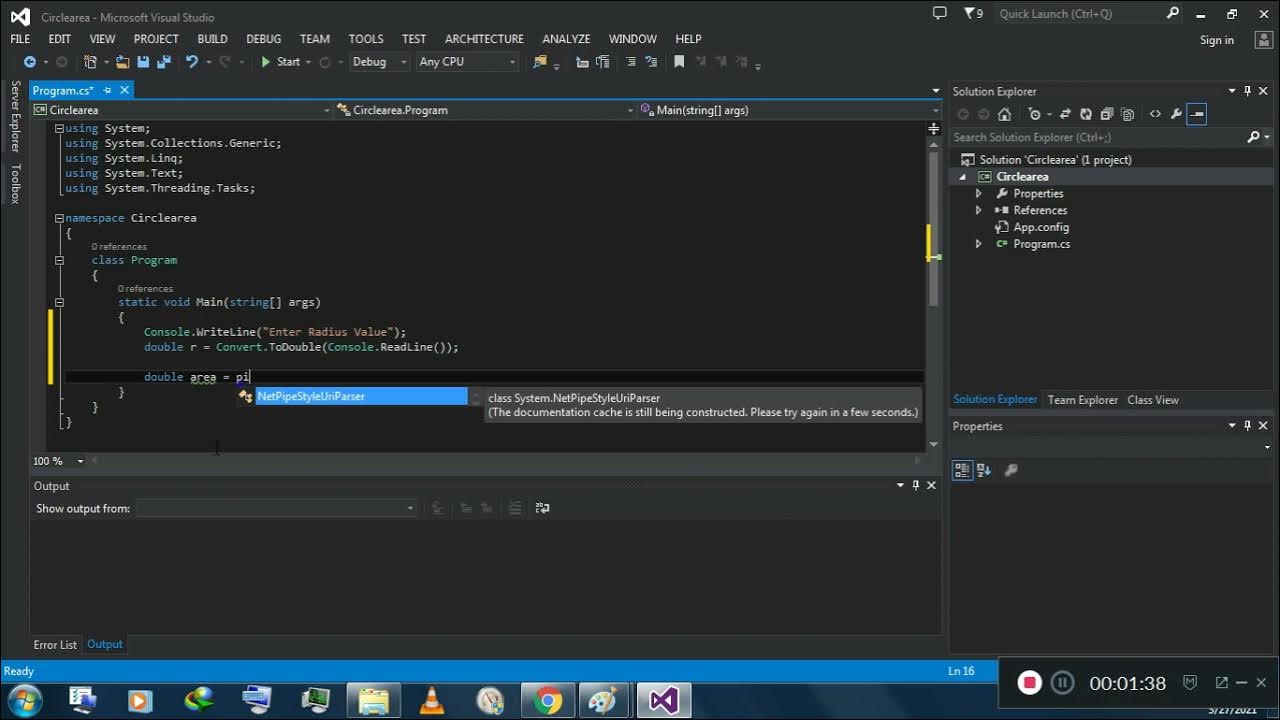 How to calculate area of circle in C# | C# console | 2021 Tutorial ...