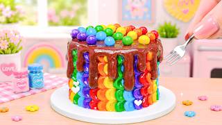Mini Rainbow Marshmallow Cake 🌈 Cute Candy Dessert Decorating Ideas 🍭💖 Tiny Cakes