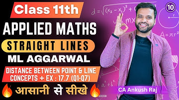 Straight lines Class 11 Applied Maths🔥| Ex:17.7 (Q1-Q7) ML Aggarwal | Distance between Point & Line