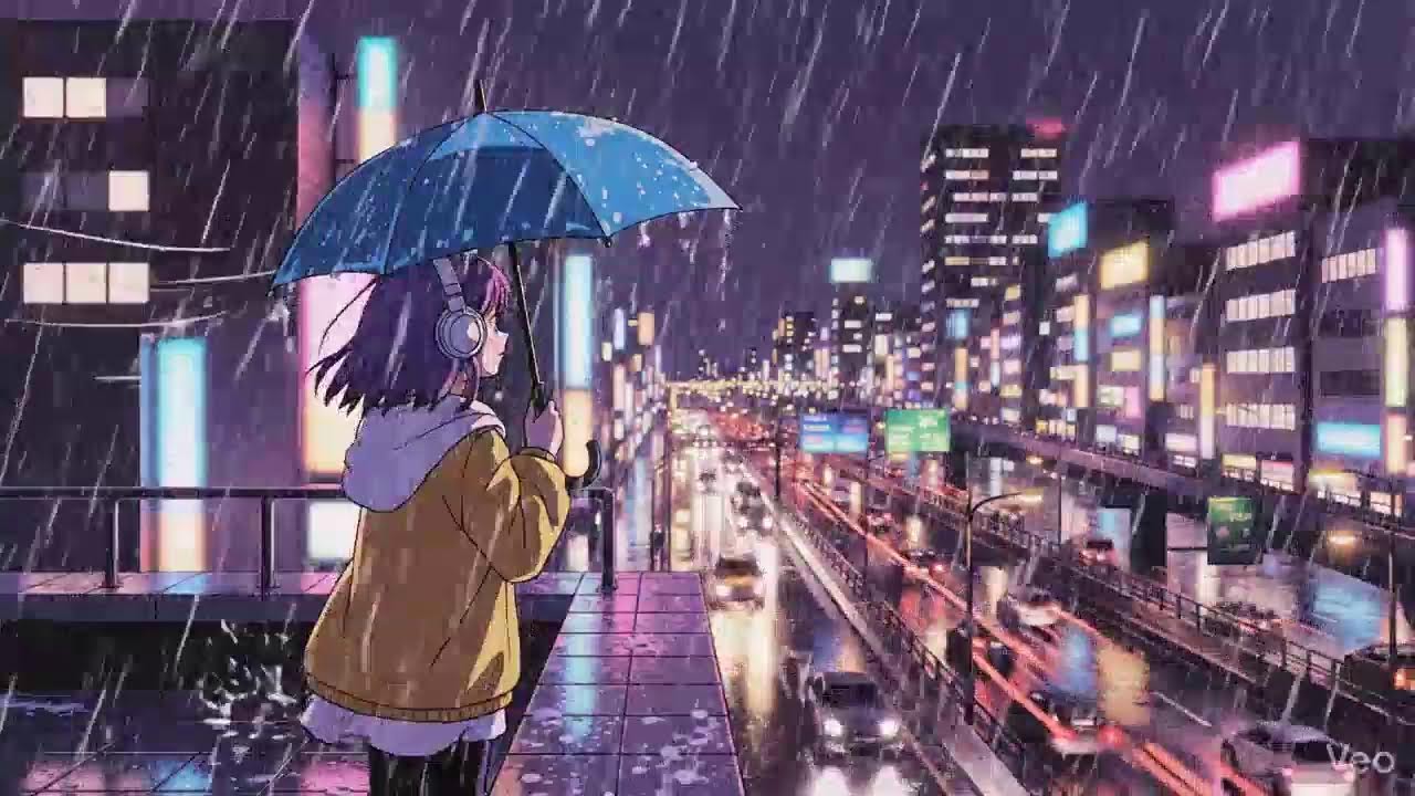 Soft Rain at Night 🌧️ Japanese City Lofi Beats