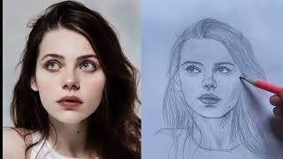 How to draw a freehand potrait#potraitdrawing #sketch #art