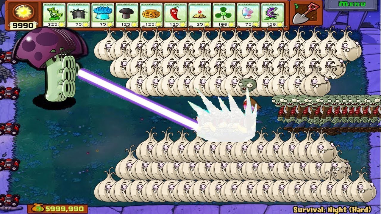 Scaredy Shroom Vs Giga Gargantuar Vs Dr Zomboss Plants Vs Zombies - YouTube