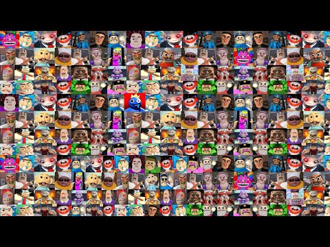 SPEED Run in 10 Scary Obby from Evil Granny, Barry Prison, Siren Police Cop, Rainbow Friends, School