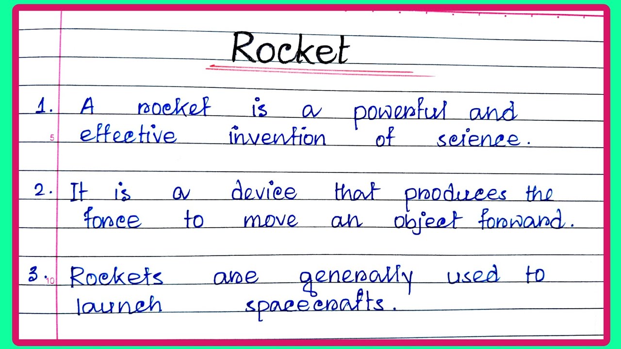 essay on rocket for class 4