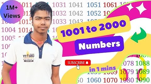1001 to 2000 numbers ll 1001 to 2000 numbers learn by music on youtube ll 1001 से 2000 संख्याँए।🔥😍