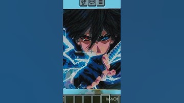 Minecraft: Sasuke Pixel Art #anime🍑🍑 #shorts  #sasuke #minecraftpixelarttutorial #pixelart 😀