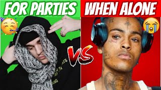 RAP SONGS FOR PARTIES vs RAP SONGS YOU LISTEN TO WHEN ALONE! (2022)