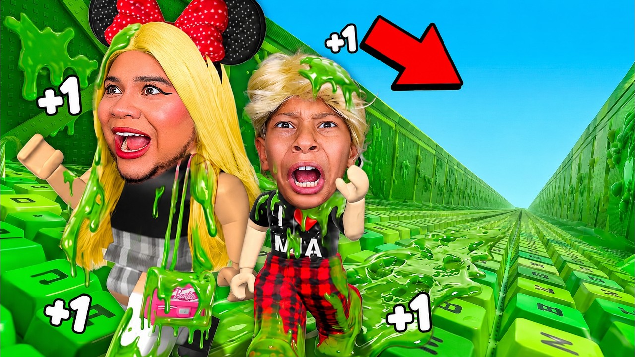 VENCIMOS EL TECLADO DE VELOCIDAD de SLIME con mi HERMANITO en ROBLOX