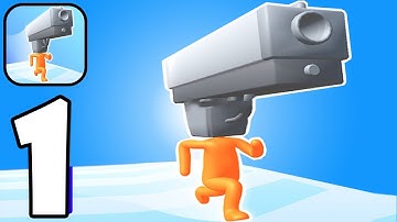 Gun Head Run - Gameplay Walkthrough Part 1 | Gun Run head tutorial (Android,iOS)