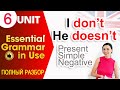 Unit 6 Как говорить НЕТ на английском. I don't - Present simple (отрицания) OK English Elementary