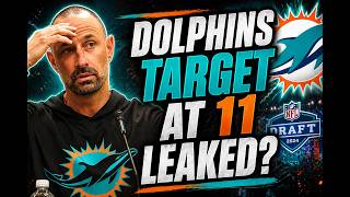 🚨🚨🚨 Miami Dolphins main target leaked? LIVE from the 2026 NFL DRAFT. 🚨🚨🚨