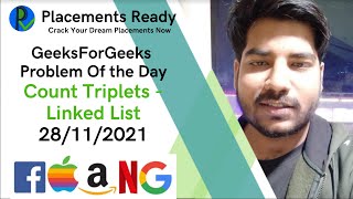 GeeksForGeeks Count Triplets - Linked List